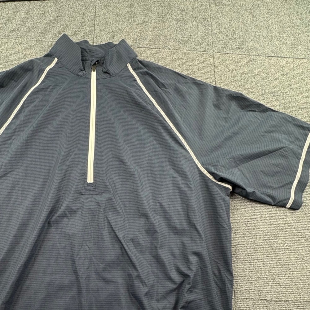 Cutter & Buck CB WindTec Mens Large Gray Half Zip Short Sleeve Windshirt